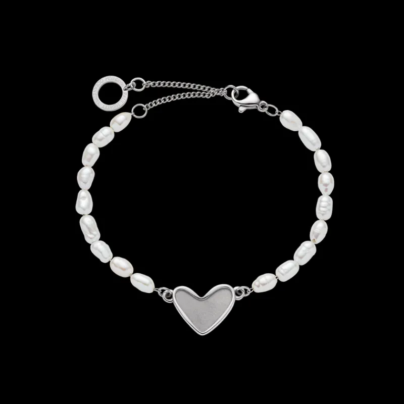 PAUL HEWITT Armbänder Mit Gravur | Perlenarmbänder>Engravable Heart Pearl Armkette