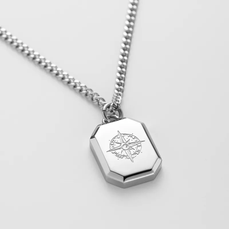 PAUL HEWITT Halsketten>Men's Octagonal Windrose Halskette