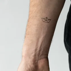 PAUL HEWITT Tattoo Small | Tattoo Small>Men's Paper Ship Tattoo