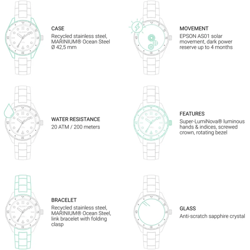PAUL HEWITT Solaruhren>Ocean Diver Uhr
