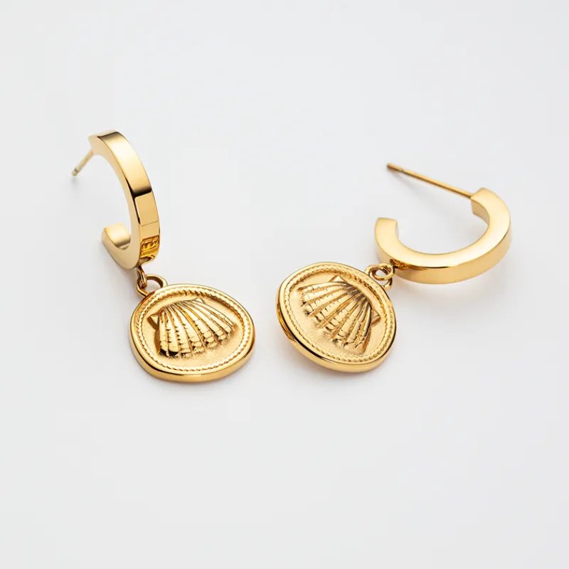 PAUL HEWITT Ohrringe>Scallop Coin Ohrring