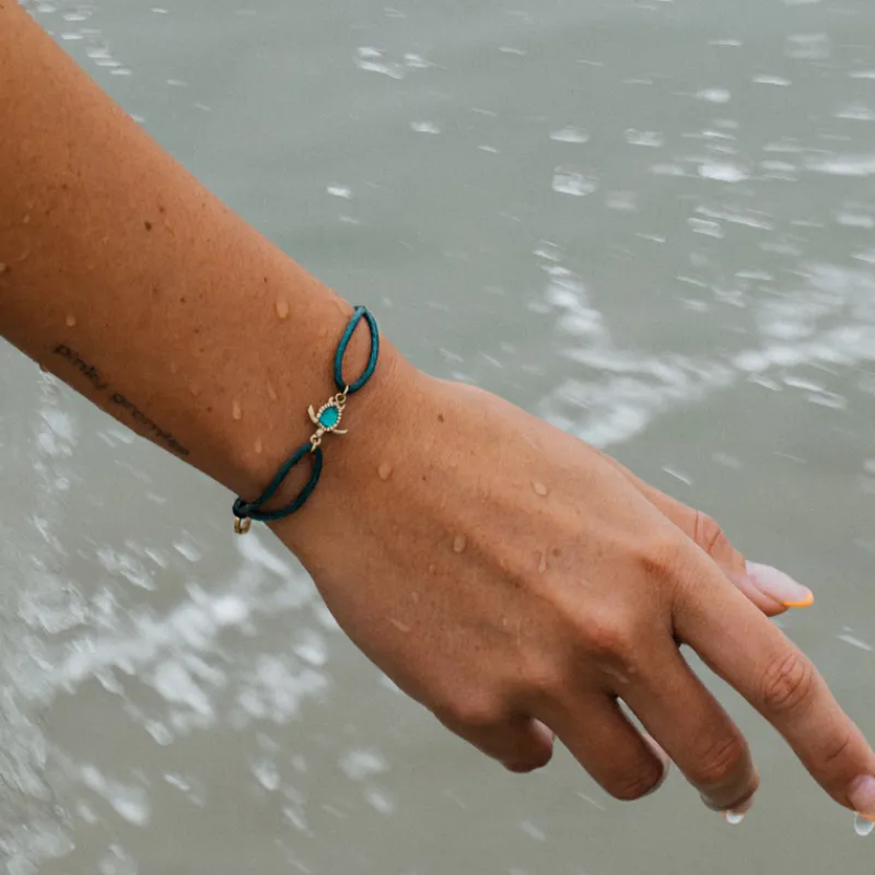 PAUL HEWITT Armbänder Mit Steinen | Armschmuck>Turtle Aquamarine Armband