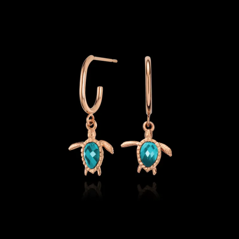 PAUL HEWITT Ohrringe>Turtle Aquamarine Hoops