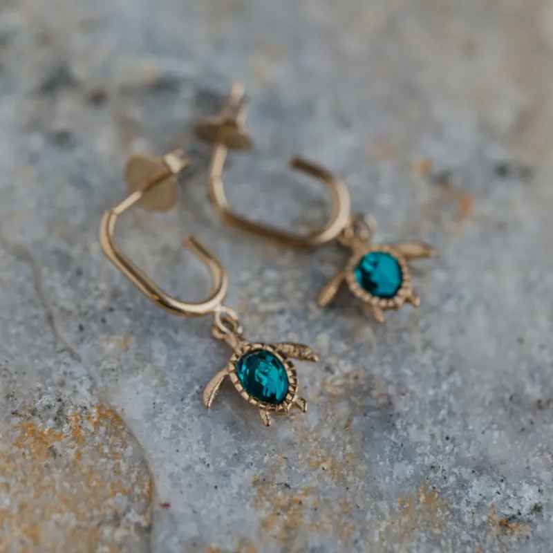 PAUL HEWITT Ohrringe>Turtle Aquamarine Hoops